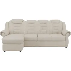 Ecksofa HOME AFFAIRE "Boston L-Form", beige, B:262cm H:102cm T:165cm, 100% Polyester, Sofas, Gemütliches Ecksofa mit hoher Rückenlehne in klassischem Design