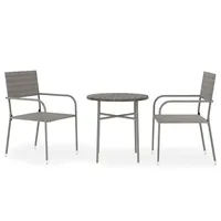 vidaXL Garten-Essgruppe -tlg. grau 3098034
