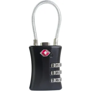 UP Security TSA Kofferschloss, kleines Zahlenschloss, TSA zugelassenes Gepäckschloss, Kombinationsschloss für Rucksack, Fitnessstudio, Waffenkoffer, Tasche, Kofferreißverschluss, Box (Schwarz)