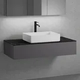 neoro n50 Unterschrank B: 120 cm mit 1 Auszug, Waschtisch B: 58 cm weiß matt, B: 120.5 BN0065WM+BN0414GR+BN0404C2