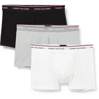 Tommy Hilfiger Pants 3er Pack Boxershorts Trunks Unterwäsche, Mehrfarbig (Black/Grey Heather/White), XXL