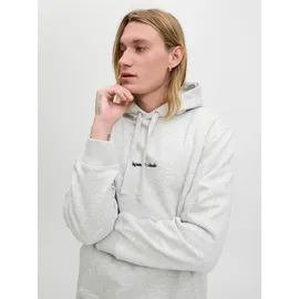 JACK & JONES Hoodie Grau/Weiß L