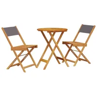 vidaXL Bistroset 3-tlg. Anthrazit