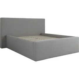 Home Affaire Polsterbett HOME AFFAIRE "Dalina", grau (hellgrau), B:231cm H:124cm L:247cm, Struktur (100% Polyester), Betten, Polsterbett, geradliniges Kopfteil, in 5 Breiten, auch in 220cm Länge