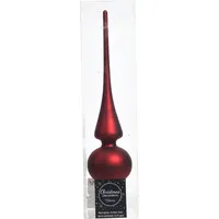 Christmas Decorations Christbaumschmuck Christbaumspitze Glas 26cm ochsenblut matt