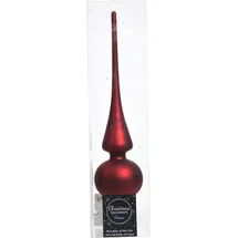 Christmas Decorations Christbaumschmuck Christbaumspitze Glas 26cm ochsenblut matt