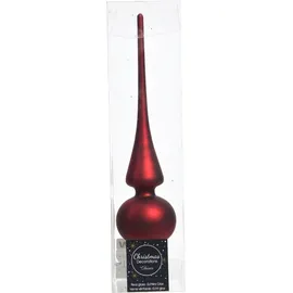 Christmas Decorations Christbaumschmuck Christbaumspitze Glas 26cm ochsenblut matt