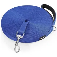 Happy Hachi Schleppleine Hund Nylon 10m D-Karabiner Wetterfest Blau