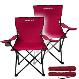 24move Campingstuhl 2er Set Schwarz