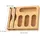 Relaxdays Folienspender 43,5 cm Holz/Bambus bronze