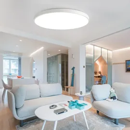 JDONG Led Deckenleuchte Ø Ø58*5CM Dimmbar mit Fernbedienung 3000K-6000K Wohnzimmerlampe Flach Rund Deckenlampe moderne Leuchte für Schlafzimmer Büro