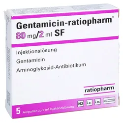 GENTAMICIN-ratiopharm 80 mg/2 ml Inj.-Lsg.SF Amp. 5 St