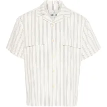 !Solid Kurzarmhemd gestreift beige XL
