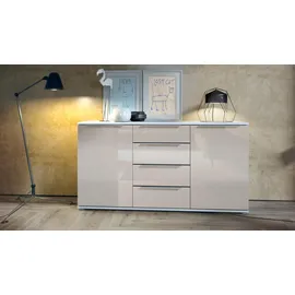 Vladon SIDEBOARD Porto Sandgrau Hochglanz