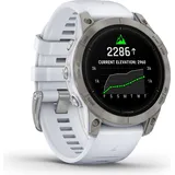 47 mm steinweiss/titanium Titan mit Silikonarmband