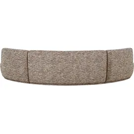 Woood Sofa Batavier 6-Sitzer robuster Melange-Stoff, modern halbrund, hellbraun, inkl. Kissen