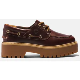 Timberland Stone Street Boat Shoe rootbeer 8.5 Wide Fit