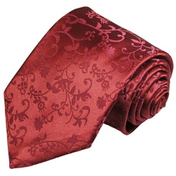 Paul Malone Krawatte Herren Hochzeitskrawatte floral – Mikrofaser – Bräutigam Schmal (6cm), weinrot V95 rot schmal – 6 cm x 150 cm