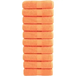 Premium-Waschlappen 10 Stk Orange 30x30 600 g/m2 100% Baumwolle