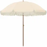 vidaXL Sonnenschirm Ø 205 cm Grau und Weiß