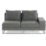 SonnenPartner Unique Eckmodul 2-Sitzer Loungesofa anthrazit