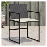 vidaXL Gartenstuhl 54 x 66 x 24,5 cm schwarz 4 St.