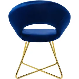 ML-Design Esszimmerstuhl, Blau, Metall, 53x77x64 cm, Esszimmer, Stühle, Esszimmerstühle, Armlehnenstühle