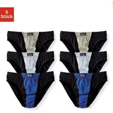LE JOGGER Slip in blau-schwarz, grau-schwarz, khaki-meliert-schwarz | 164