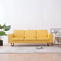 VidaXL 3-Sitzer-Sofa Stoff Gelb