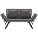 vidaXL Gartenbank 176 x 66 x 80 cm Grau