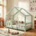 [en.casa] Kinderbett Treviolo 70 x 140 cm Kiefer mintgrün/weiß