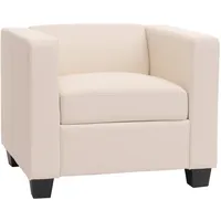 MCW Sessel Lille Kunstleder 86 x 70 x 75 cm Weiß mit Rollen