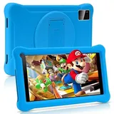 Kinder-Tablet 7 Zoll Android 13 Tablet mit GMS zertifiziert, 8 (3 + 5) GB RAM 64 GB ROM (TF-Karte 128 GB), Apps vorinstalliert, WiFi Kindersicherung, Lerntablet mit Kid-Proof Schutzhülle (blau)