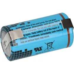 Ultralife Lithium UHR-ER26500-H- U-Lötfahne - LSH 14 - C Rundzelle Hochstrom 3,6V 6500mAh