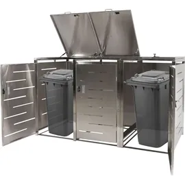 MCW Mülltonnenverkleidung E83 197 x 80 x 116 cm silber