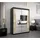 abiks möbel Schwebetürenschrank MONACO 150 x 200 x 62 cm Schwarz