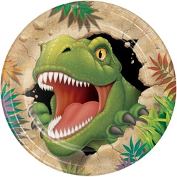 Creative Party, Einweggeschirr, Pappteller Dinosaurier Gross