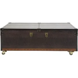 Kare DESIGN Couchtisch Globetrotter 75167 Lederoptik Braun