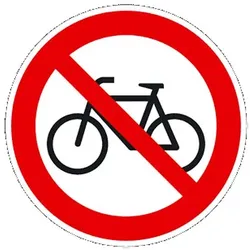 Verbotszeichen Verbot für Radfahrer