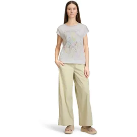 Cartoon Damen Rundhals-Shirt mit Placement 46, Patch Cream/Rosé - 46
