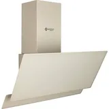 Wiggo Dunstabzugshaube 60cm kopffrei I Abluft Umluft Dunstabzug 300m3/h - LED Touch-Display 3 Stufen I Schräghaube inkl. Fettfilter & 2x Kohlefil...