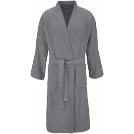 MY HOME Bademantel Travel grau XL