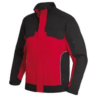 FHB Arbeitsjacke ERNST Twill - rot;schwarz