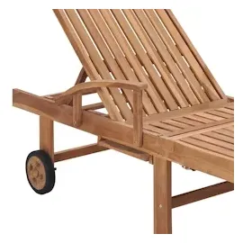 vidaXL Sonnenliegen 2 Stk. mit Auflagen Schwarz Massivholz Teak