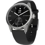 Withings Scanwatch 2 42 mm schwarz, Sport Fluorelastomer-Armband schwarz/silber