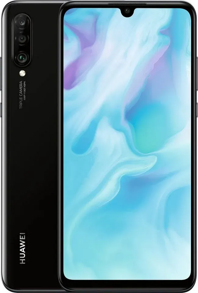 Huawei P30 Lite Smartphone MAR-LX1A 128GB Midnight Black Smartphone (15,62 cm/6,15 Zoll, 128 GB Speicherplatz, 48 MP Kamera, Triple-Rückkamera, GPU-Turbo Modus) schwarz