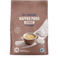 by Amazon Kaffeepads Strong, Geeignet für Senseo Maschinen, Dunkle Röstung, 36 Stück, 1er-Pack