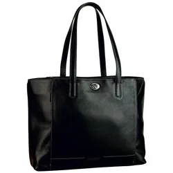 Leonhard Heyden Nizza Shopper Tasche Leder 40 cm schwarz