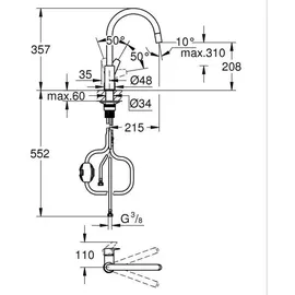 Grohe Start Edge Einhebelmischer Chrom