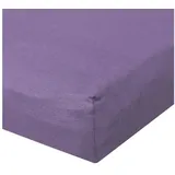 BettwarenShop Spannbettlaken Jersey-Elasthan 120 x 200 - 130 x 220 cm lila